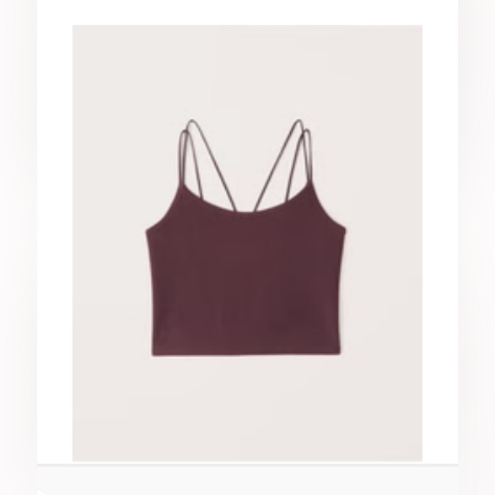 Abercrombie & Fitch Burgundy Contour Strappy Back Tank